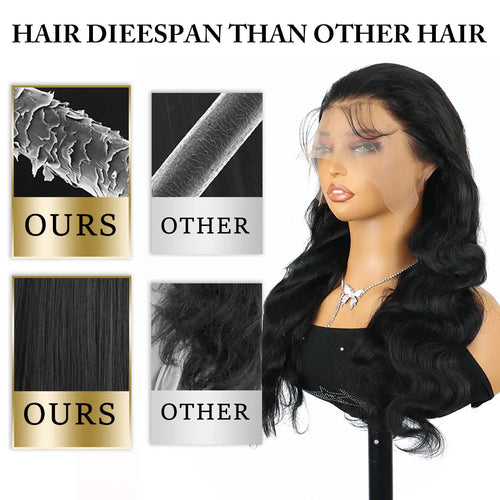 40 42 Inch Real Raw Body Wave Human Hair Wigs HD Lace Front Wig Black Pre Plucked 13x6 Wet And Wavy Lace Frontal Wig Human Hair
