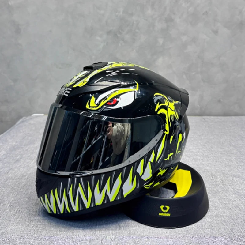 Ultra Durable Touring Full Face Motorcycle Helmet with Soft Lining Designed for Long Rides Comfortable and Reduced Wind Noise