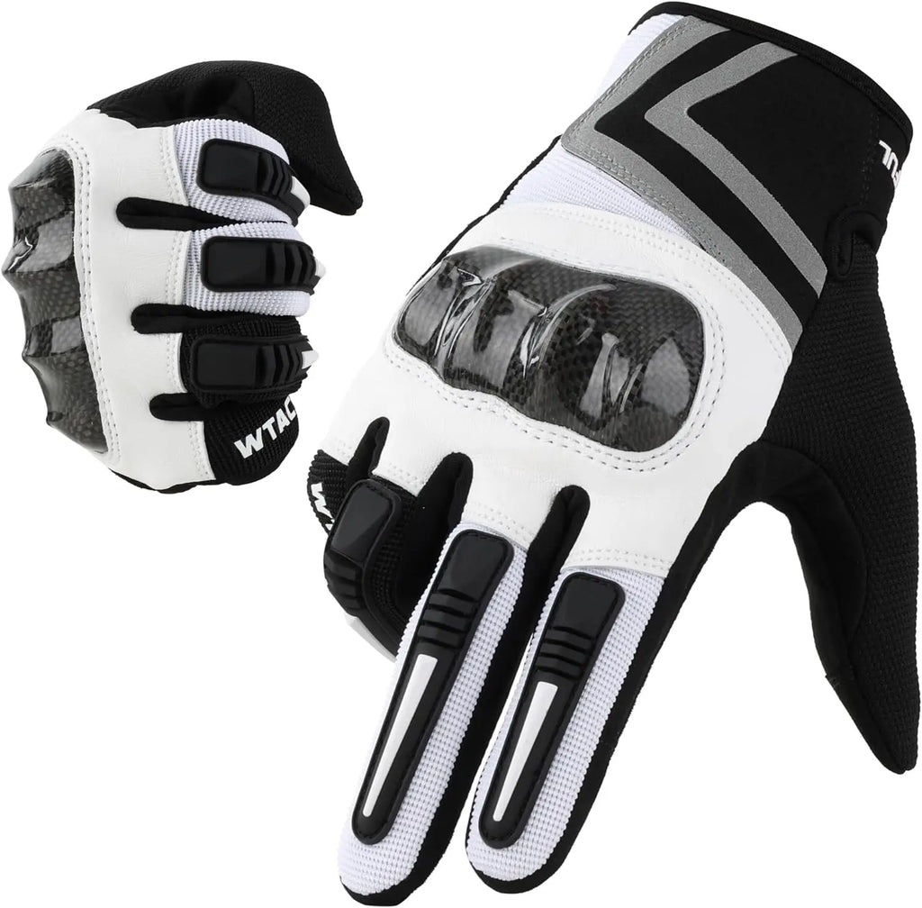 Lightweight Motorcycle Gloves for Men, Touchscreen Summer Breathable Motocross Casual Riding