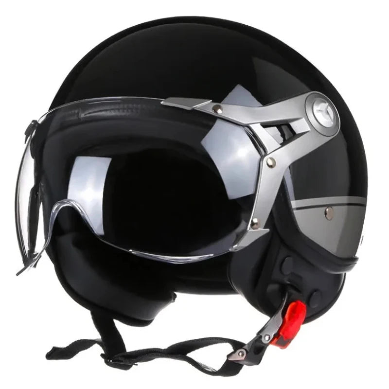 Motorcycle Helmet Retro Capacetes Moto Helmet Vintage Capacete De Moto Open Face Helmet Scooter Casco Moto DOT Certification