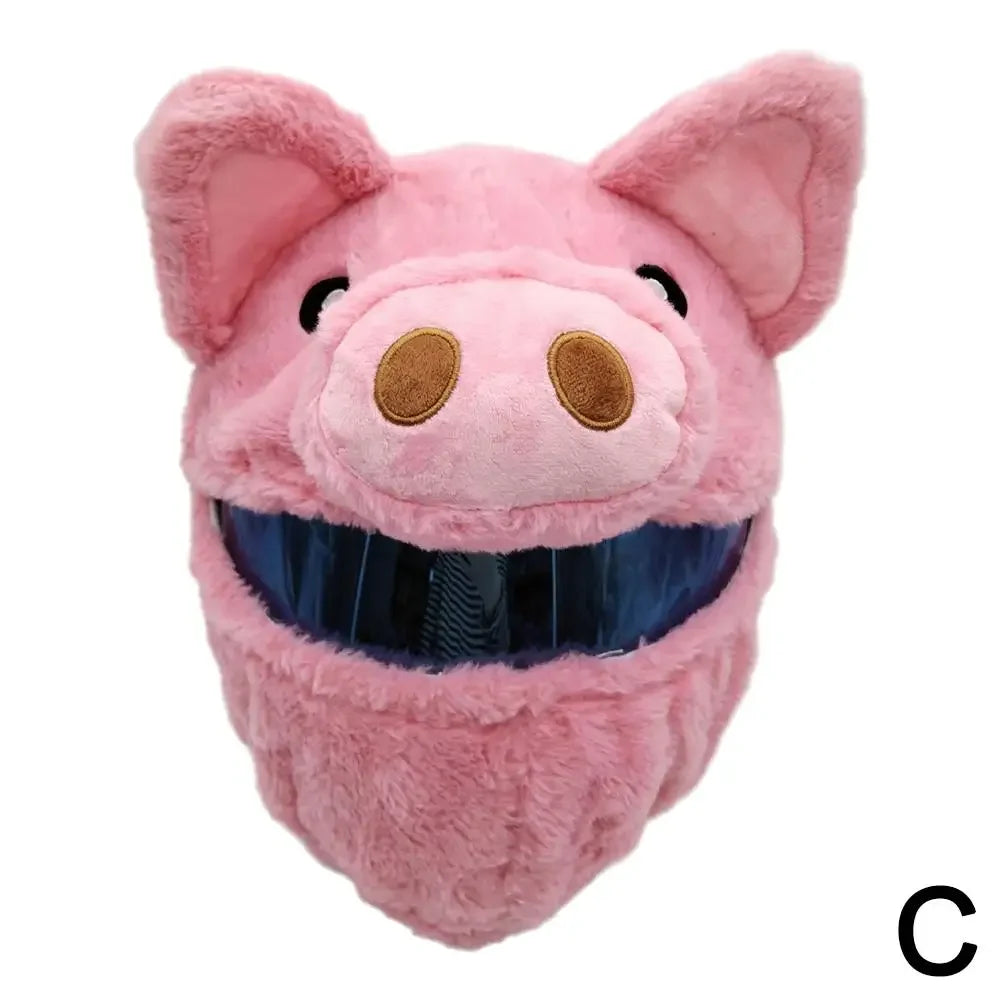 Motorcycle Helmet Covers Suitable For Most Full Face Helmets, Decorative Animal Plush Motorbike Helmet Cover For Fun Rides V7o2