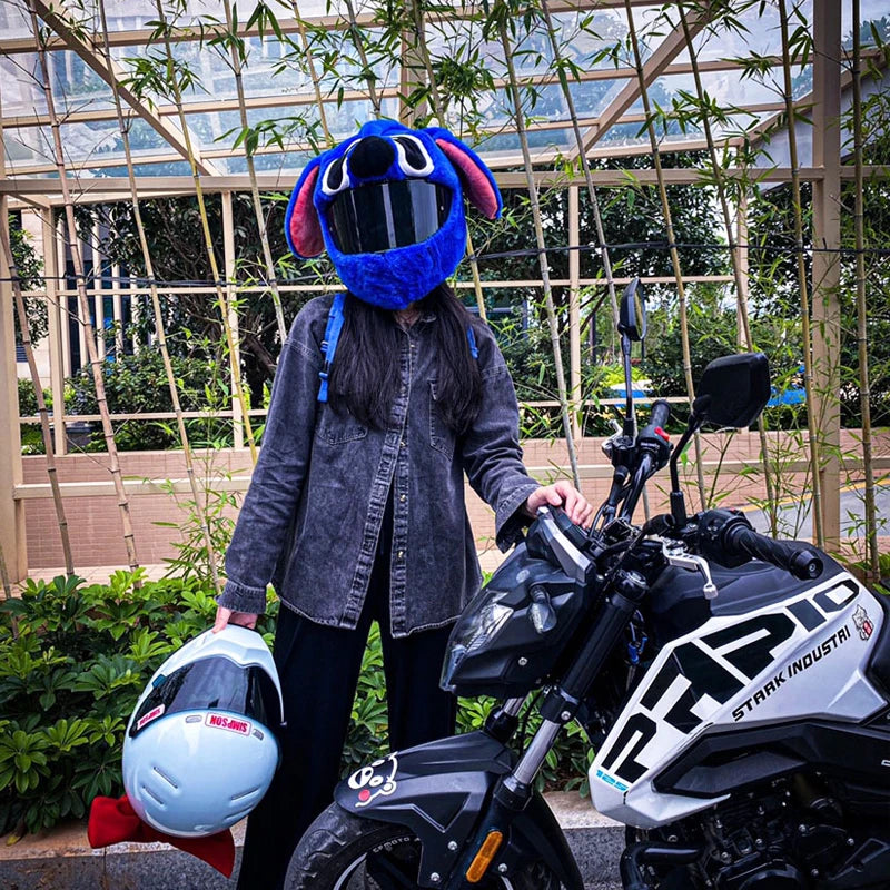 Motorcycle Helmet Cover Accessories Christmas Plush Motocross Full Face Off Road Helmet Decoration Helm Unisex Cosplay Styling