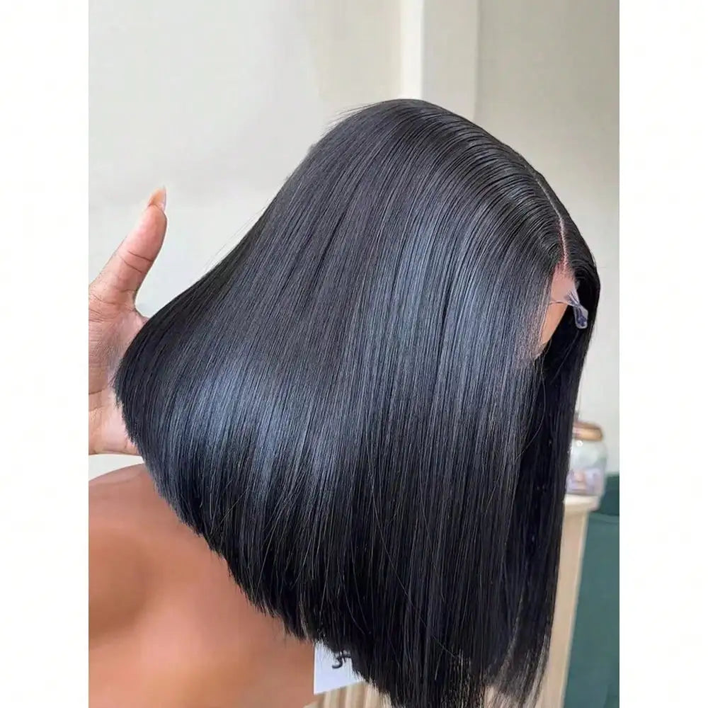 13x4 HD Lace Frontal Straight Human Hair Wig 250% Density Glueless Brazilian Human Hair Wig with Baby Hair Natural Color