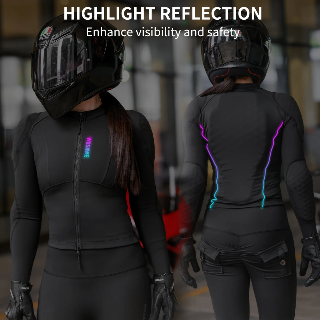 WOSAWE Women Motorcycle Jacket Summer Biker Street Motorbike Riding Jacket Elastic Female Motorcyclist Clothing