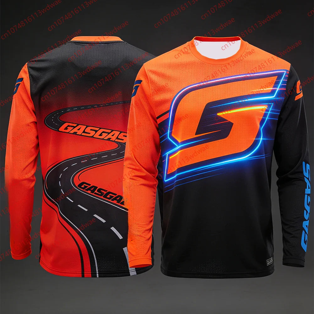 GASGAS Motocross Jersey riding suit Men Long Sleeve Racing Shirt Motorcycle Gear Off-Road MX Apparel Quick-drying cycling suit