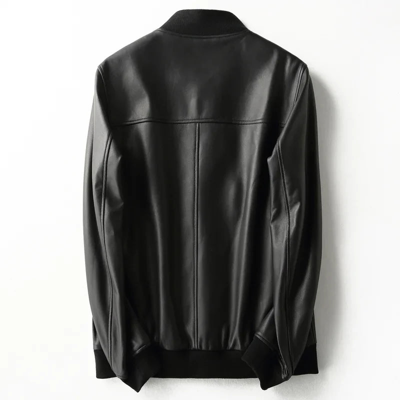 YOLANFAIRY 2025 Real Sheepskin Coat Mens Clothing Autumn Genuine Leather Jacket Man Motorcycle Bomber Jacket Veste Cuir Homme