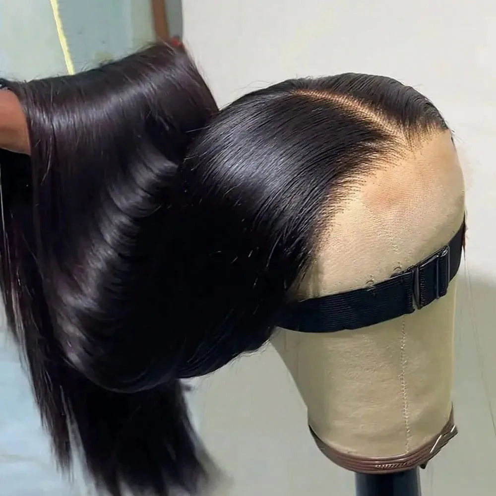40 Inch 5x5 Straight Glueless Human Hair Wig 4X4 Closure Wigs Human Hair Pre Plucked Pre Cut Transparent Lace Human Hair Wigs