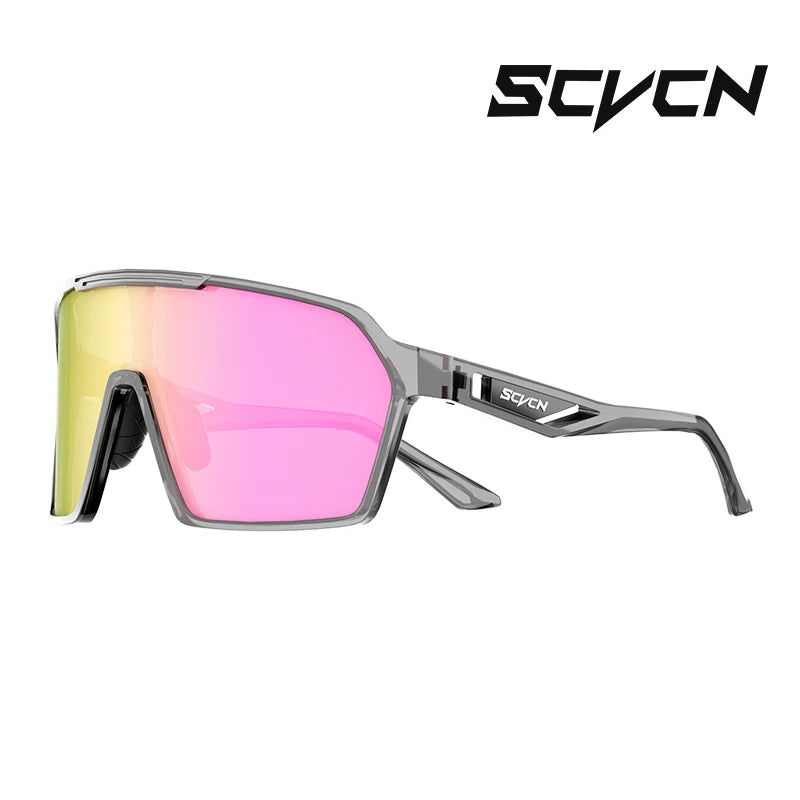 SCVCN Outdoor Cycling Sunglasses Motorcycle Riding Goggles UV400 Windproof Eyewear For Men Women Running Bicycle Glasses