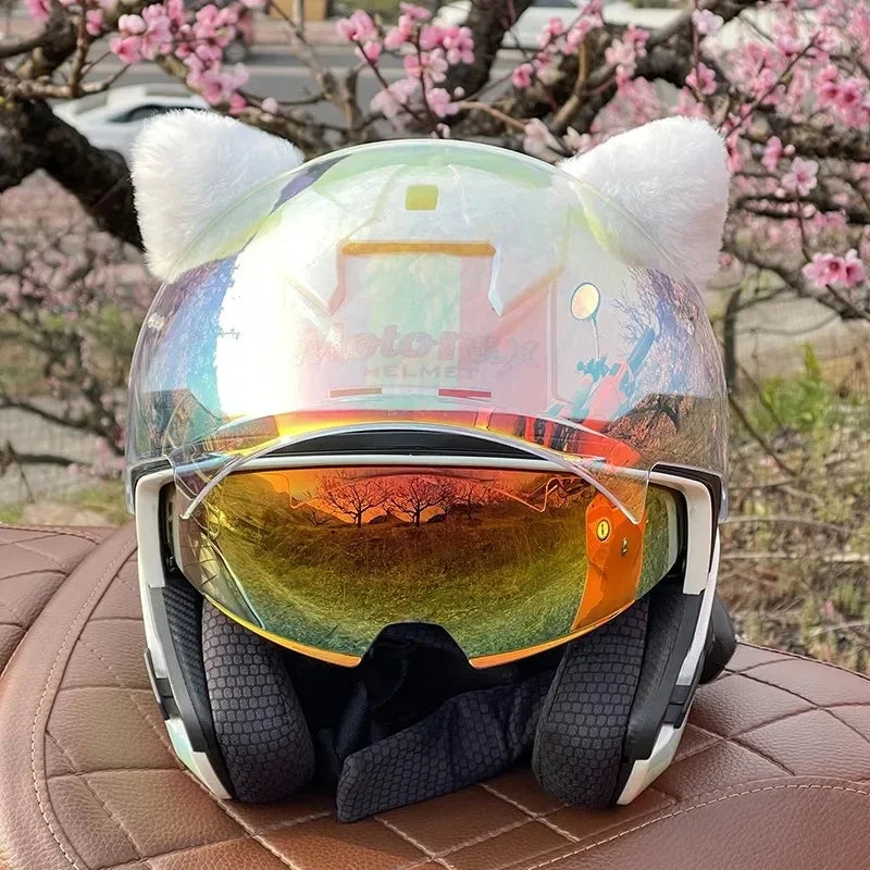 Ski Helmet Decoration Plush Bear Ear Motorcycle Riding Helm Accessories Small Panda Ears