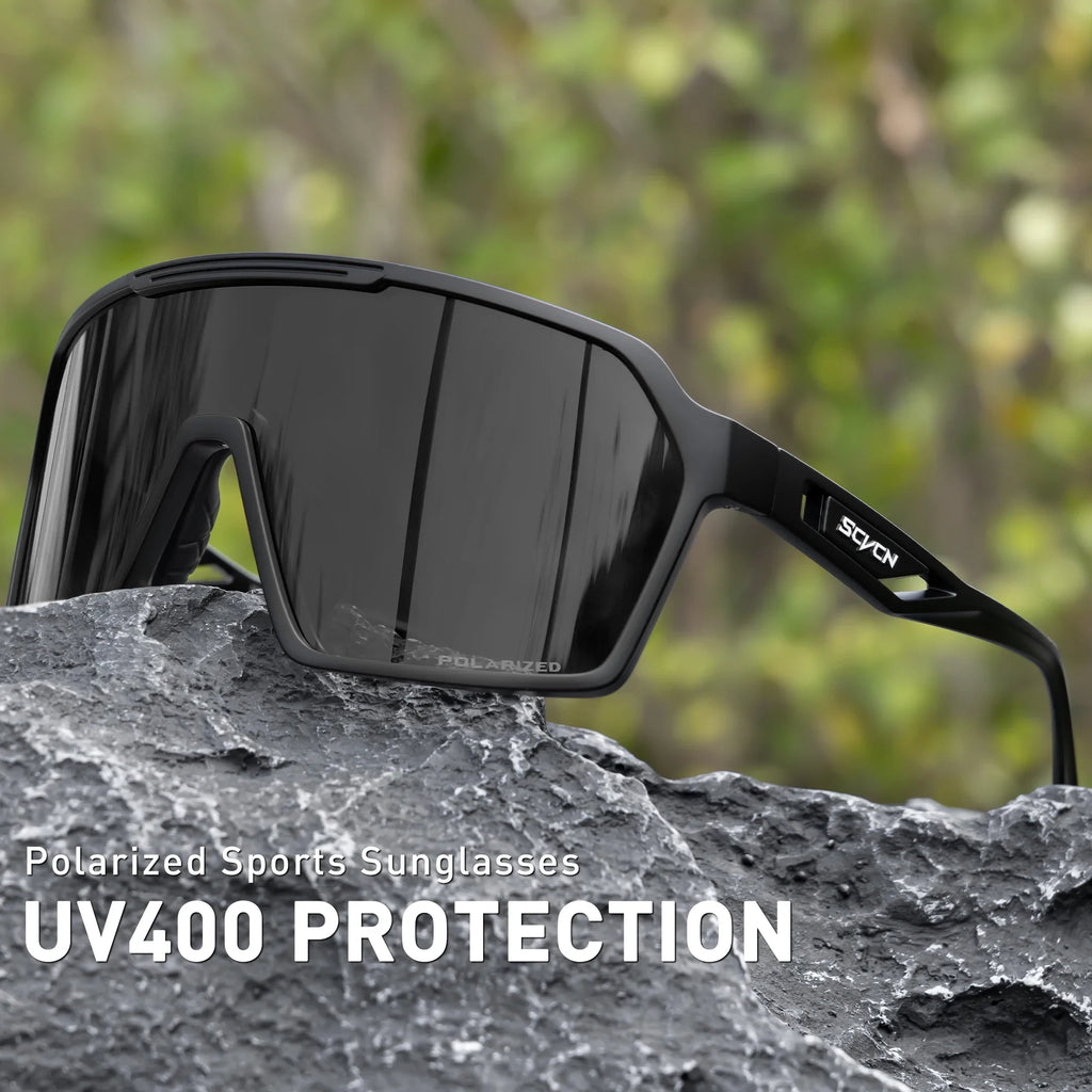 SCVCN Outdoor Cycling Sunglasses Motorcycle Riding Goggles UV400 Windproof Eyewear For Men Women Running Bicycle Glasses