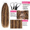 Highlight Small Spirals Curly Crochet Human Hair Extensions Invisible Pre Separated Knotless Crochet Hair With String For Braid