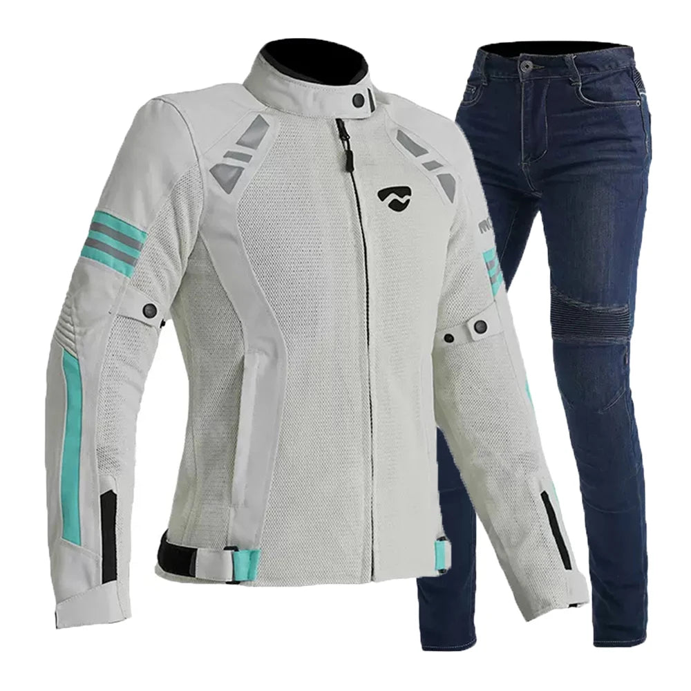 Motorcycle Suit Summer Chaqueta Moto Mujer Fall Prevention Motorcycle Clothes Wear Resistant Chamarra Motociclista Breathable Mo