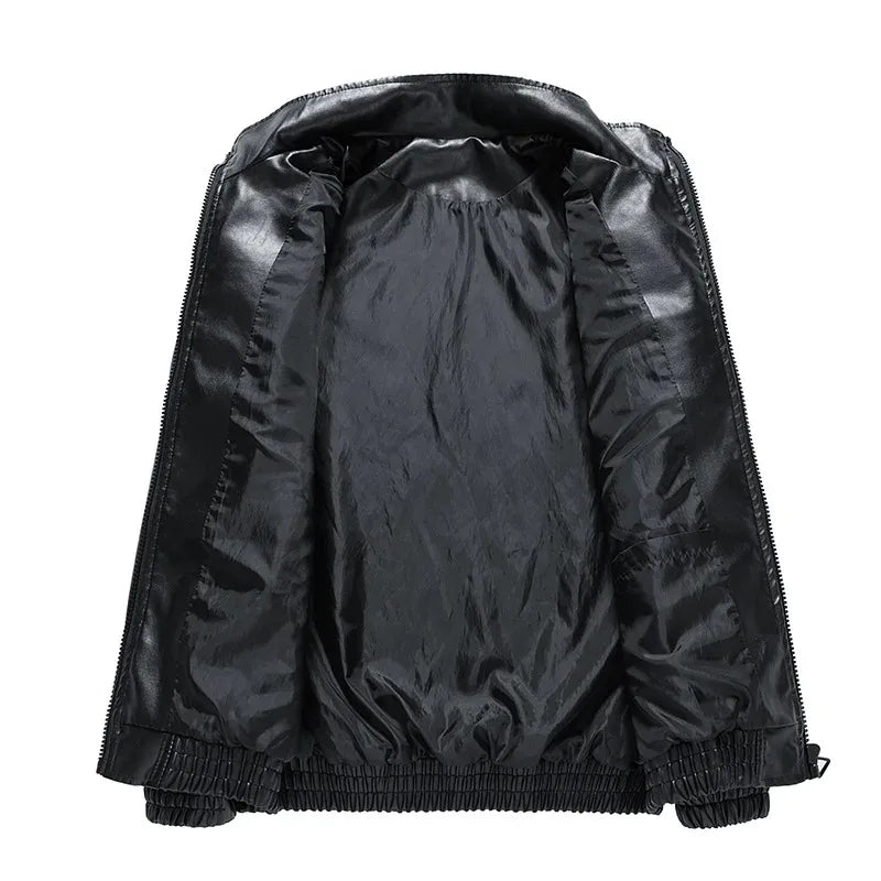 Spring Autumn New Men's Motorcycle Wear Fashion Brand PU Leather Jacket Moto Bike Jackets Thin Fashion Coat Embroidery Hip Hop