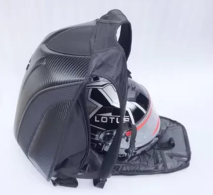 New Carbon Fiber Waterproof Backpack Motorcycle Helmet Luggage Motocross Riding Racing Moto Travel Storage Bag Box sacoche moto2