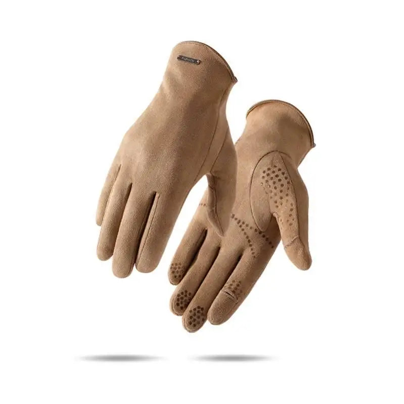 Men's Thin Fce Lined Gloves for Cycling And Motorcycle Riding Touch Screen ible Warm Driving Gloves Spring Autumn