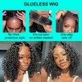 Curly Deep Bob Wigs For Women 13x4 Glueless Pre Cut Human Hair Wig Ready To Go Human Hair Wigs No Glue Remy Human Wig For Women
