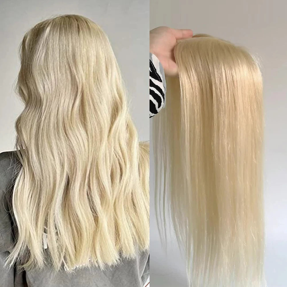 6x5inch Mono Hair Topper Human Hair Premium Hantied Hair Wigs For Women Chinese Cuticle Remy Human Hair Hairpieces