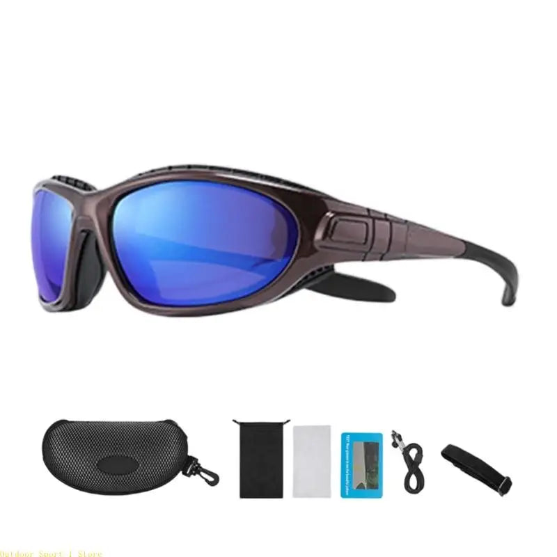 A0KA Cycling Glasses Windproof Glasses Motorcycle Glasses Sandproof Windproof Sports Helmet Glasses for Motorcycle Riding