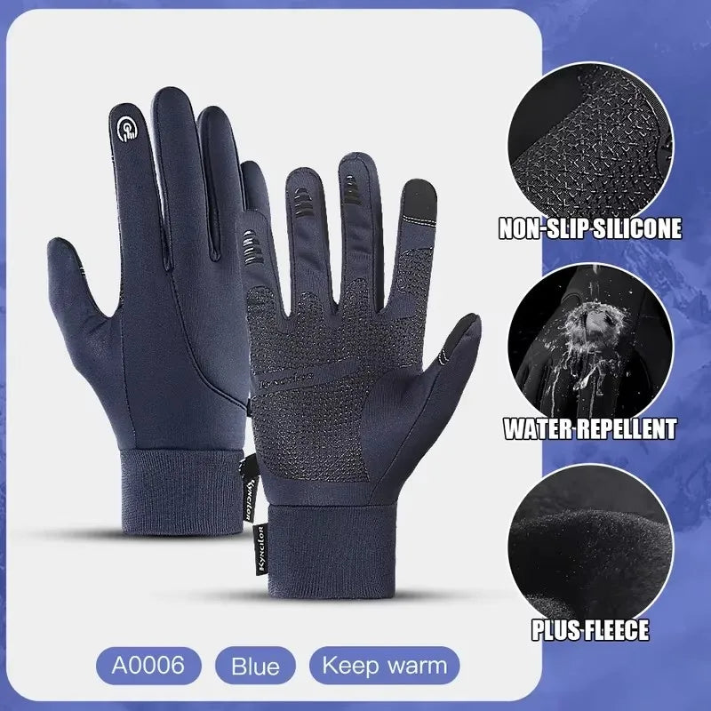 Kyncilor Winter Motorcycle Riding Gloves for Men & Women Touchscreen Waterproof Fleece Sports Accessory Glove for Ski Hiking Run