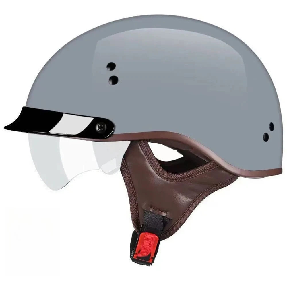 Motorcycle Helmet DOT Certification Vintage German Half Helmet Open Face Motorbike Scooter Casco Moto Helmet Men Casco Moto