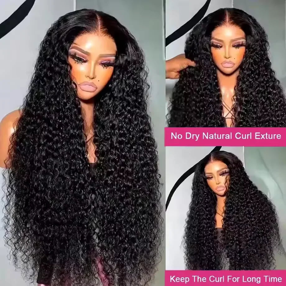 Water Wave 30 40inch 300 Density Lace Front 100% Human Hair Quality Wig Glueless 13x6 Hd Curly Deep Wave Frontal Wigs For Women