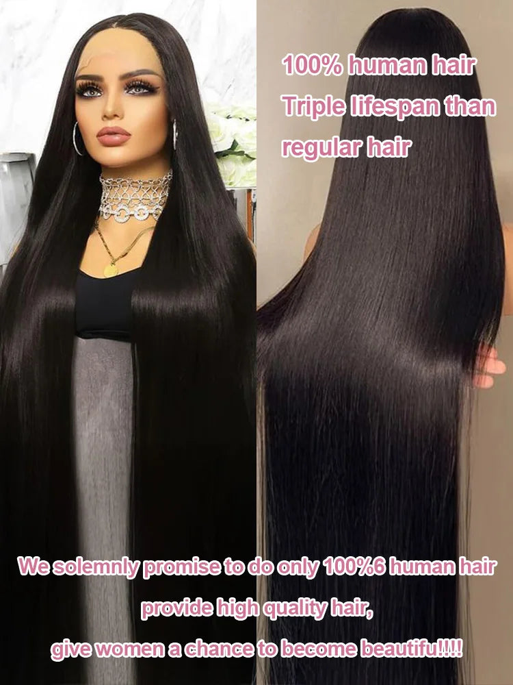 Straight 30 40 Inch 13x6 HD Lace Frontal Human Hair Wigs 13x4 Lace Front Wigs 100% Human Hair Wig Brazilian Pre Plucked On Sale