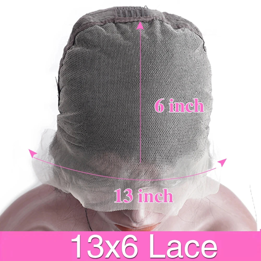 Deep Wave 13x6 HD Lace Frontal Human Hair Wig 200 Density Water Curly Transpare 360 Full Lace Front Wigs For Women 30 40 Inch