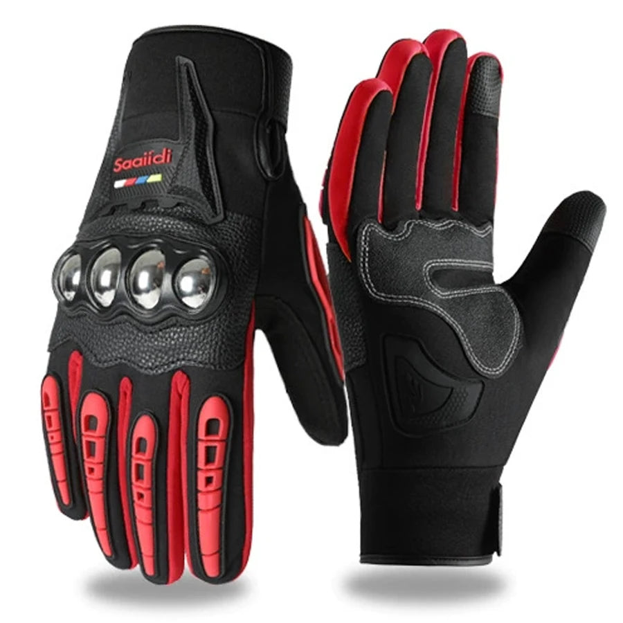 Spring and autumn motorcycle gloves for men and women, touchscreen compatible, anti-slip, anti-drop, breathable, windproof and w