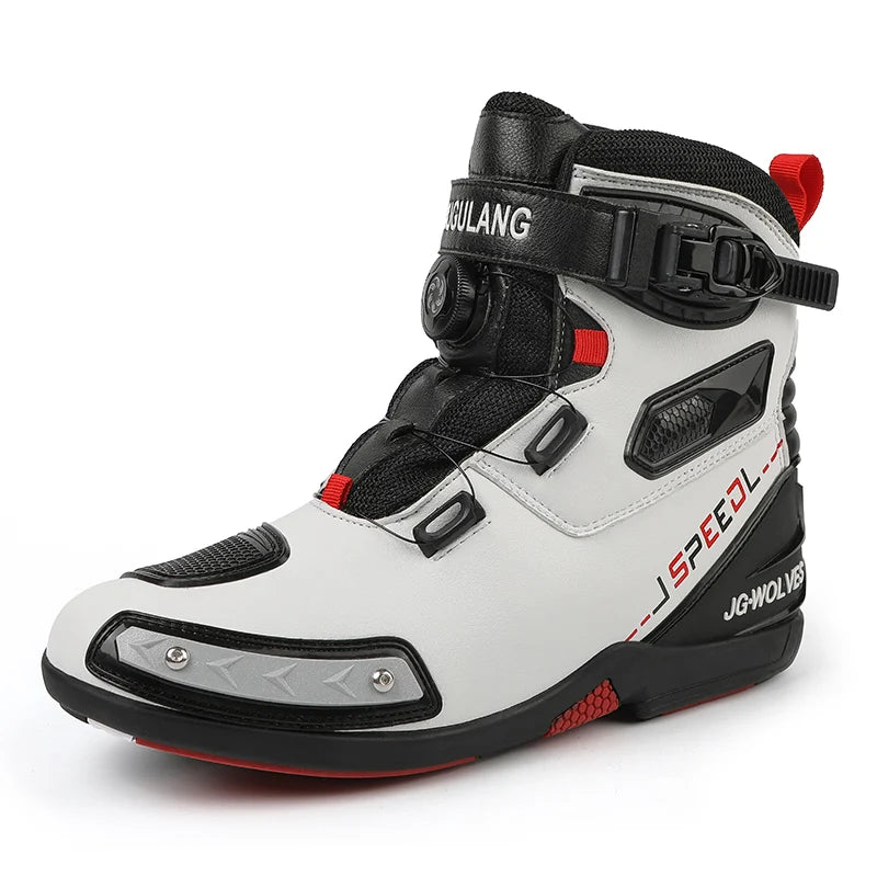 New Motorcycle Boots Men Leather Motos Breathable Anti Slip Wear-resistant Riders Boots Motorbike Racing Ankle Length Shoes