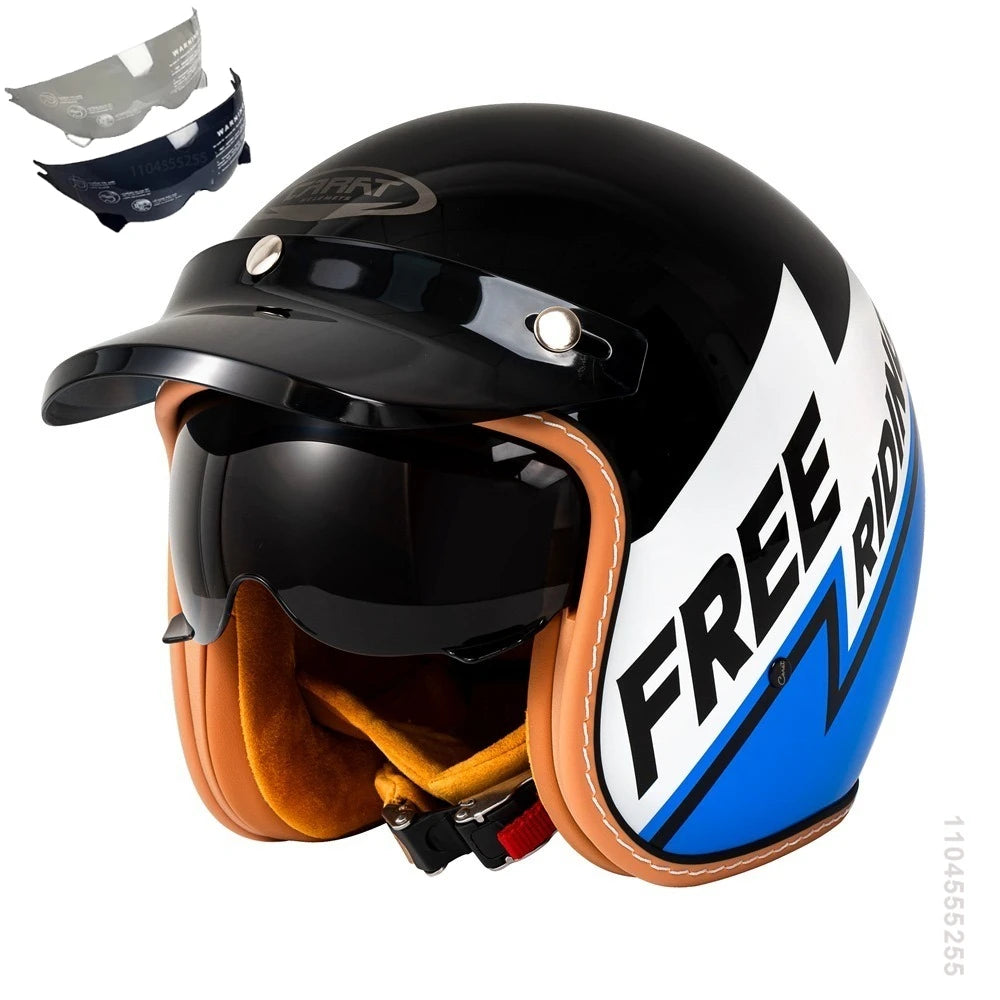 Motorcycle Helmet Open Face Helmet for Men Women Capacete De Moto ABS Material Motorcycle Equipments DOT Certification