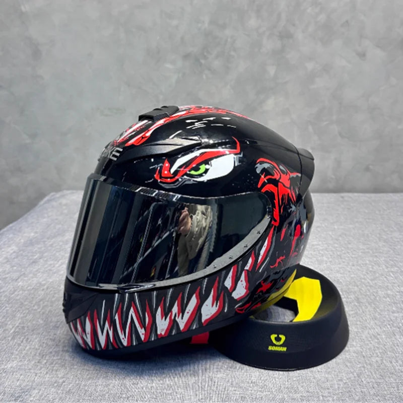 Ultra Durable Touring Full Face Motorcycle Helmet with Soft Lining Designed for Long Rides Comfortable and Reduced Wind Noise