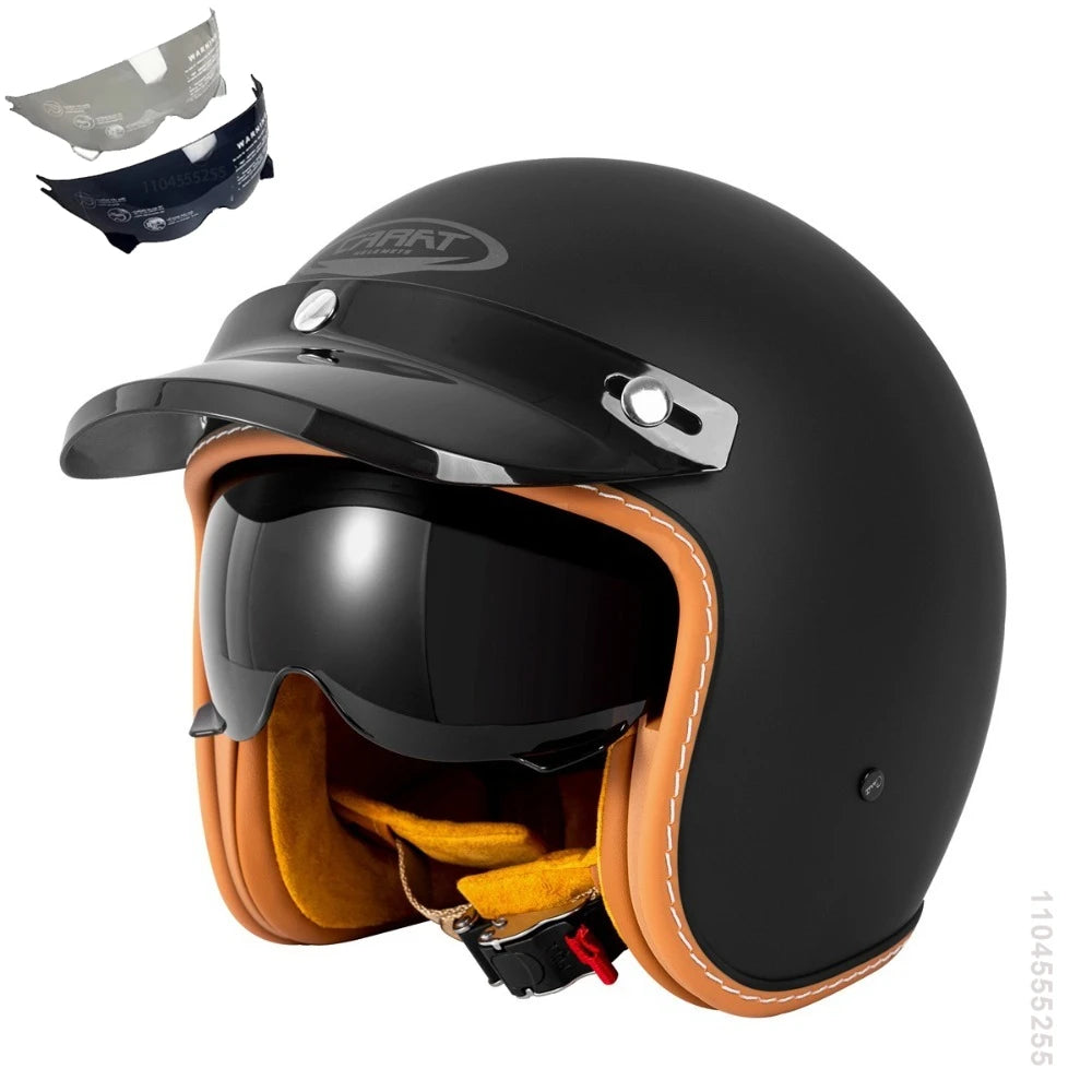 Motorcycle Helmet Open Face Helmet for Men Women Capacete De Moto ABS Material Motorcycle Equipments DOT Certification