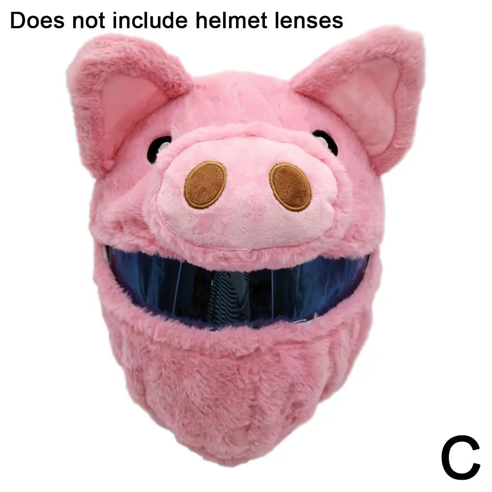 Motorcycle Helmet Covers Suitable For Most Full Face Helmets, Decorative Animal Plush Motorbike Helmet Cover For Fun Rides V7o2