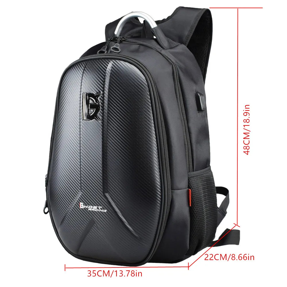 Hard Shell Motorcycle Backpack Waterproof Helmet Backpack Men Travel Backpack Cycling Storage Bags Motorcycle Computer Bag