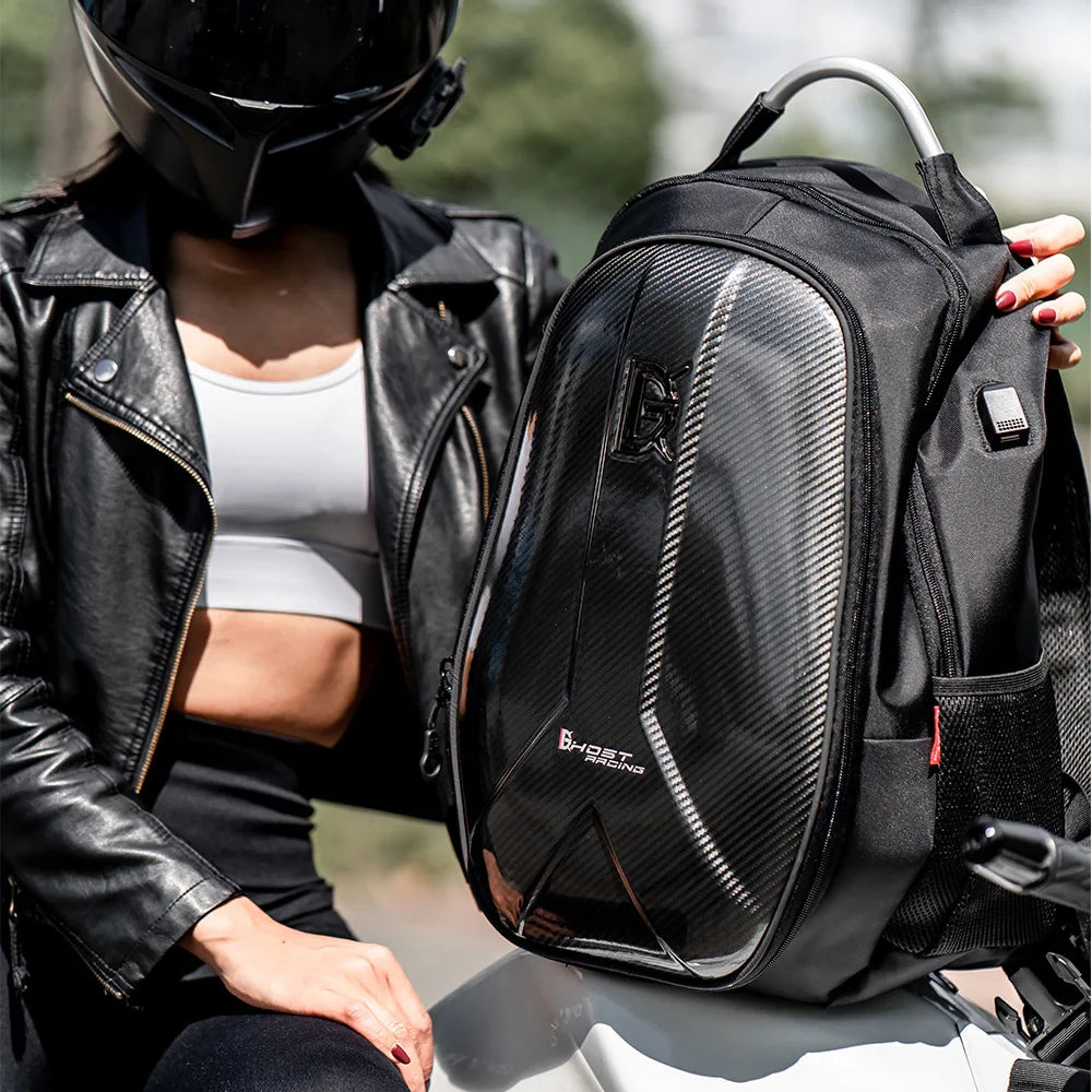 Hard Shell Motorcycle Backpack Waterproof Helmet Backpack Men Travel Backpack Cycling Storage Bags Motorcycle Computer Bag