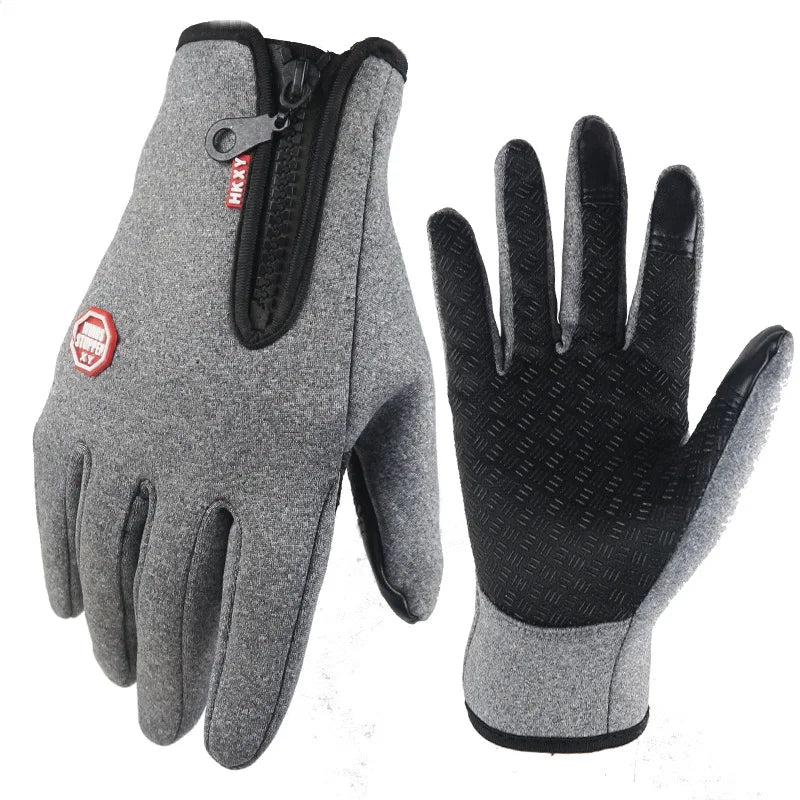 New Winter Gloves Men Women Touch Cold Waterproof Motorcycle Cycle Gloves Male Outdoor Sports Plus Velvet Warm Running Ski Glove