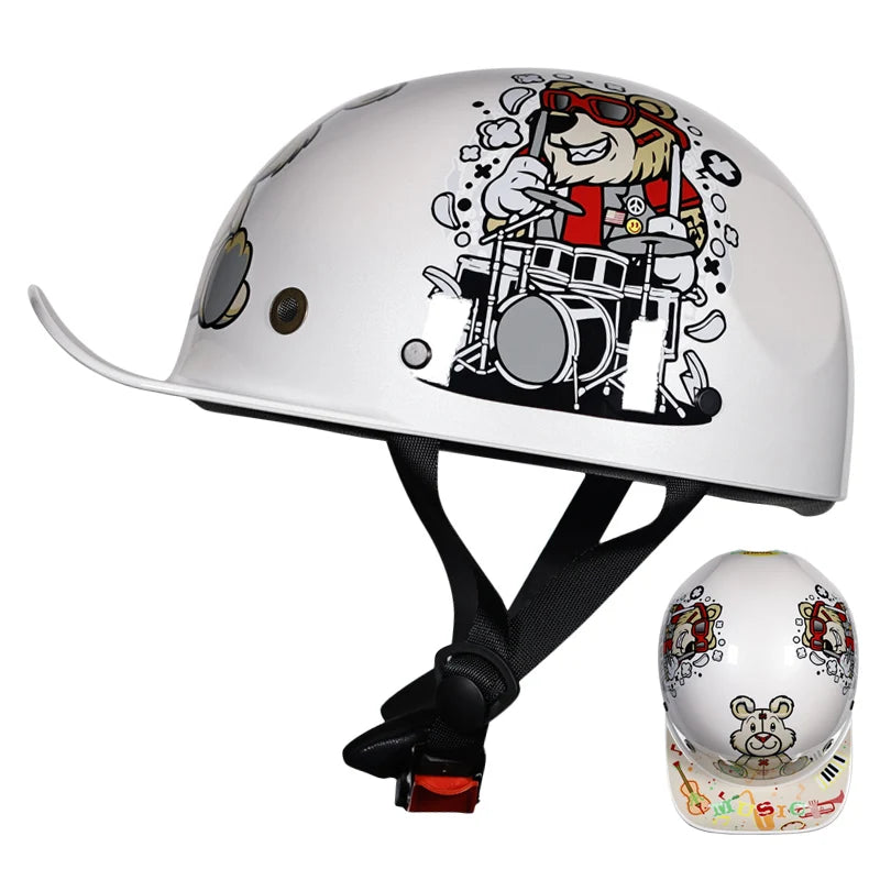 ORZ Children's Vintage Duck Tongue Baseball cap Helmet Skateboard Bike Half Helmet Electric Motorcycle Safety Helmet