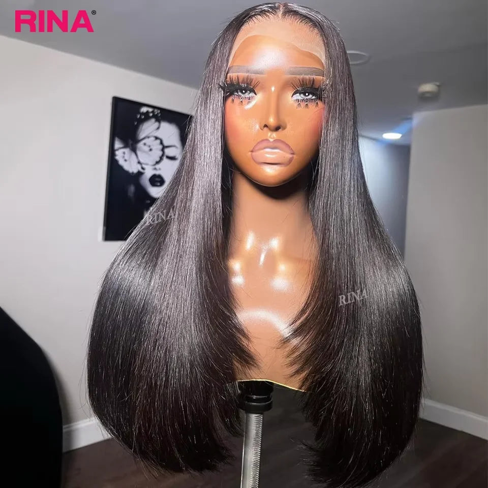 Ombre Blonde 13X6 13X4 Transparent Lace Frontal Wig Straight  Blonde with 1B Roots Wig Human Hair Lace Front Wig 5X5 Closure Wig