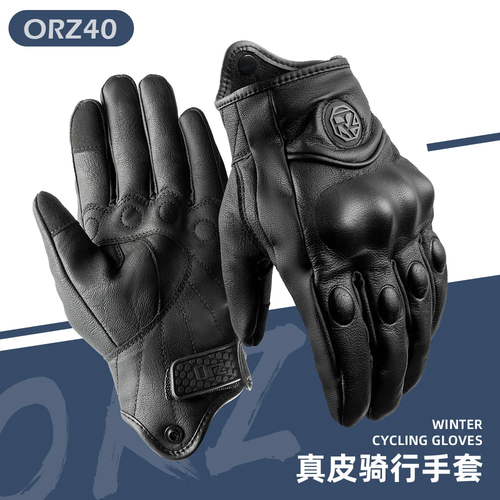 motorcycle riding gloves, goatskin, full-finger gloves, gloves for motorcycles, gloves