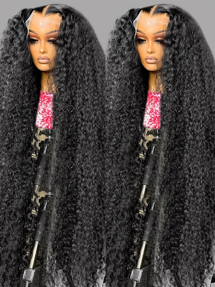 HD 13x6 Deep Wave Lace Frontal Wigs 300 Density 40 50 Inch 13x4 Water Wave Curly Lace Front Human Hair Wigs For Women Preplucked