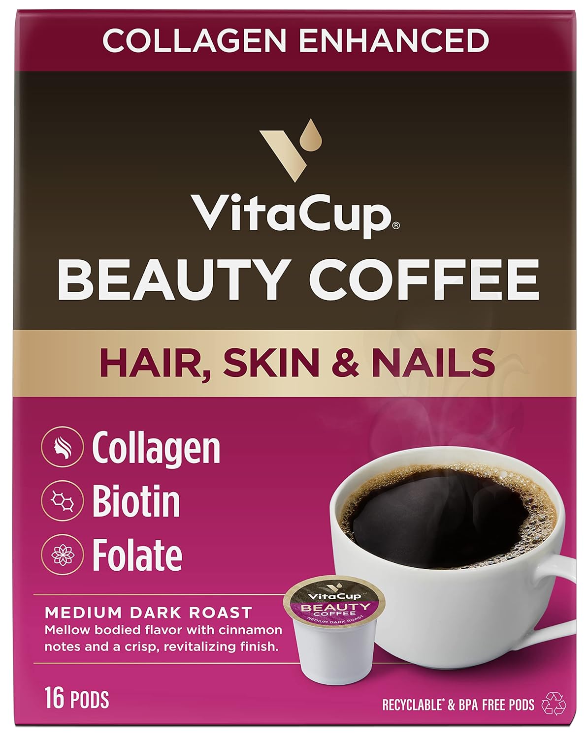 Slim Organic Coffee Pods with Diet Support  Bold Flavor