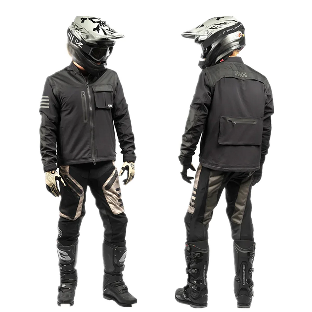 2025 FH Moto Vest SHIFT Seeker Black Off-Road Jacket Motorcycle with sleeves Vest Motocross Race Wear MX Dirt Bike Jacket