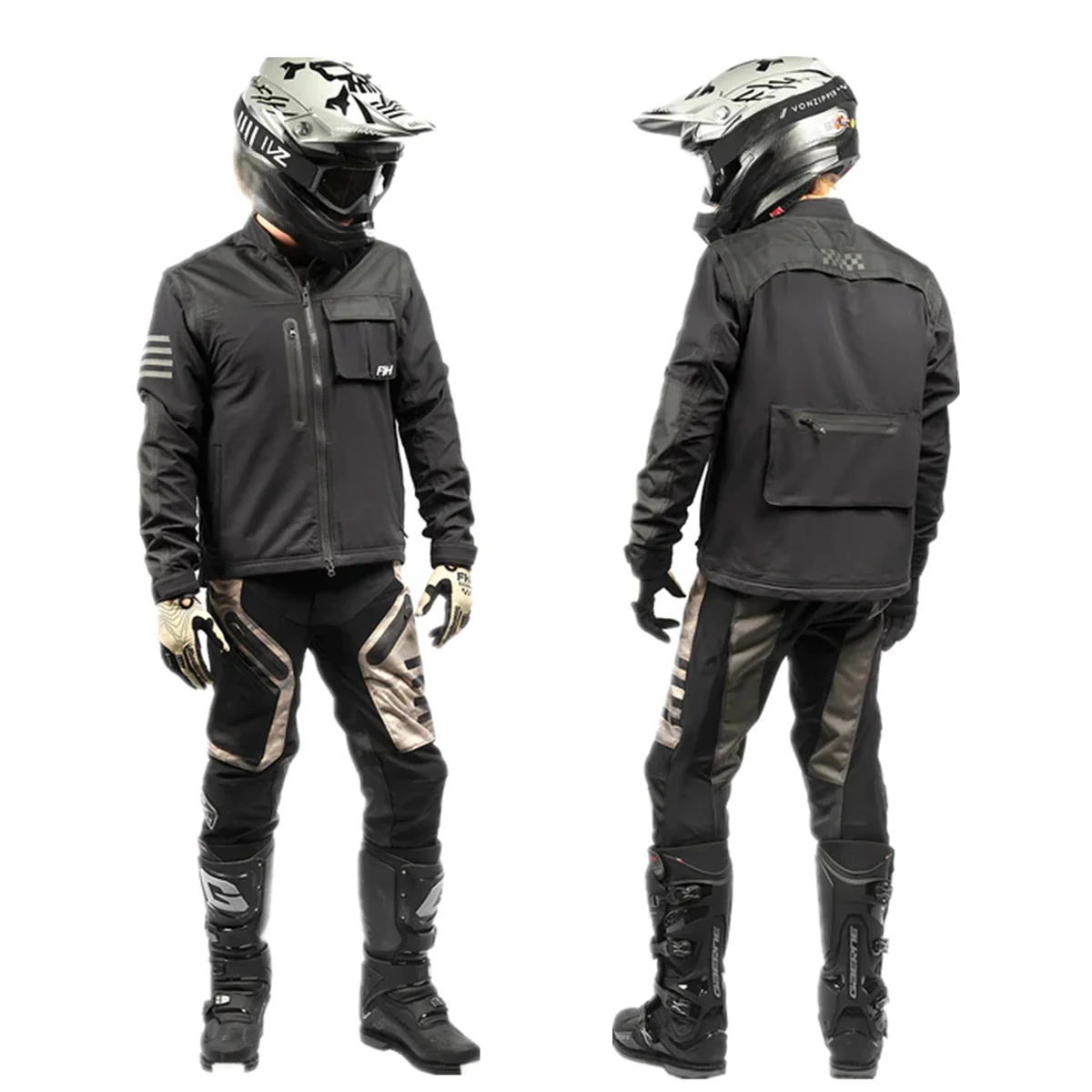 2025 FH Moto Vest SHIFT Seeker Black Off-Road Jacket Motorcycle with sleeves Vest Motocross Race Wear MX Dirt Bike Jacket