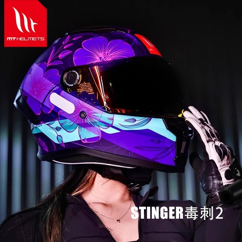 2025 MT Stinger 2 Motorcycle Helmet Full Face Dual Lens Helmet ECE DOT Certification Men Off-road Racing Casco Para Moto