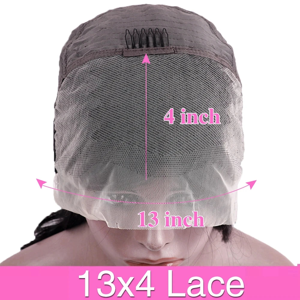 40 Inch Body Wave Pre-Plucked Brazilian Black Hair Wig 13x4 and 13x6 HD Lace Front Wig 360 Transparent Full Lace 220 Density Wig
