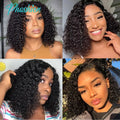 Phashion 13x4 Deep Curly Short Bob Wig Full Density Lace Frontal Human Hair Wigs For Black Women Transparent Swiss Ready To Wear