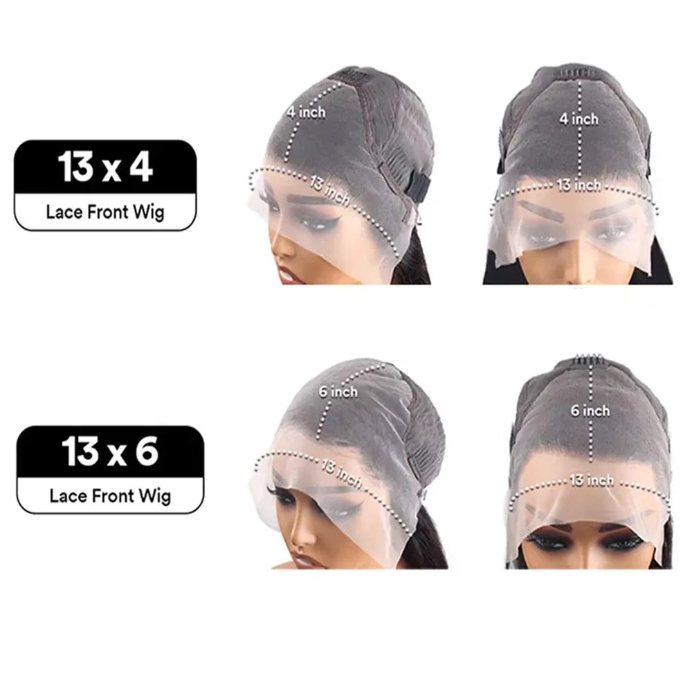 #4 Chocolate Brown Straight Wigs Natural Human Hair 13x4 13x6 HD Transparent Lace Frontal Wig Pre Plucked Wigs 200 Density 40 In