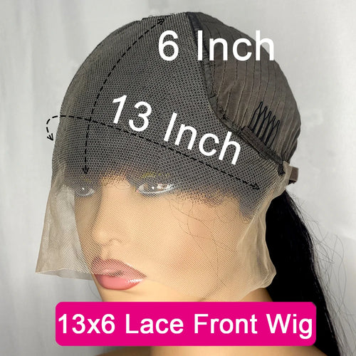 40 Inch Reddish Brown Lace Front Wigs Human Hair Pre Plucked 200% Density Straight Lace Frontal Wig Human Hair 13x6 HD Lace Wigs