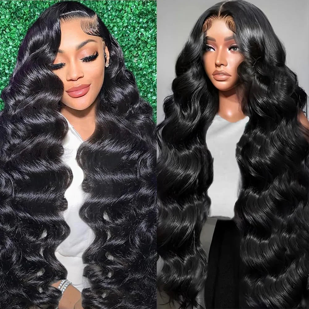 220 Density Body Wave 13x6 HD Transparent Lace Front Wig Human Hair 13x4 HD Pre Plucked Lace Wig Brazilian Hair For Black Women