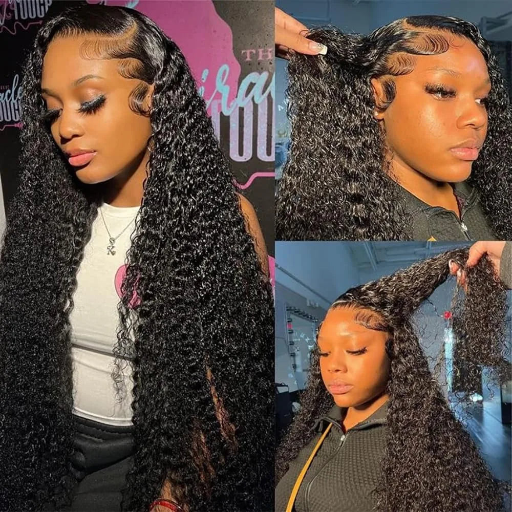 200% Density Deep Wave Lace Frontal Wig 30 40 Inch 13x4 13x6 Hd Lace Front Human Hair Wigs 100% Human Hair Wig For Black Women